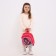 Baby backpack on lightning, pink color