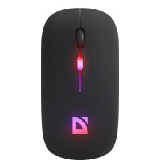 The mouse Defender Touch MM-997, a wire, optical, silent, RGB, 1600 dpi, 500 mAh, USB, black