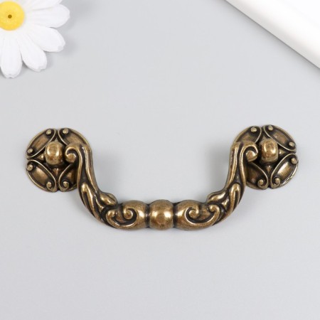 Handle for the casket brass "Antiques. Roots" 5.5x12.8x1.2 cm