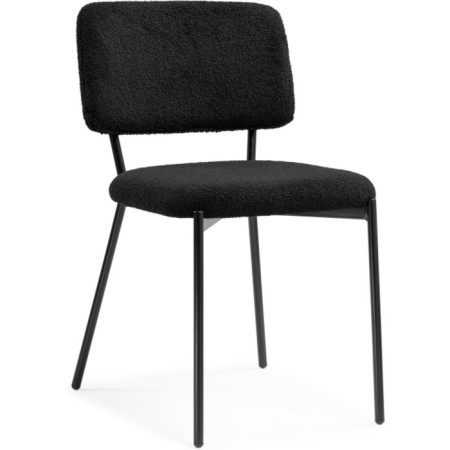 Stol on a metal frame Metal/Buyer fabric, black/black 48x555x77 cm-1