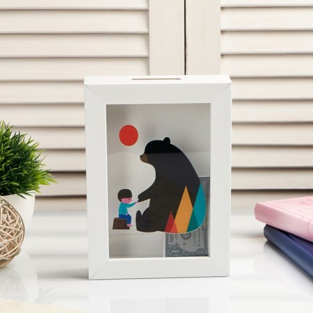 Interior plastic "Baby and bear" 17x12x3.8 cm-1
