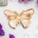 Brooch "Butterfly" mosaic is small, colored in gold
