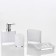 Axentia Priamos soap dish rectangular of white acrylic, 12.5x8.5x2.5 cm