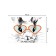 A set of napkins for setting the table "Easter hare with glasses", rectangular, size 32x46 cm, 4 pcs