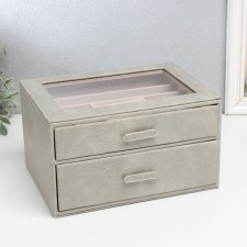 Casket to the leatherette for jewelry 