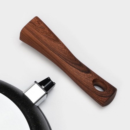 Granit Ultra Black Gold pan, 26 cm, glass cover, anti -stick coating, removable handle-8