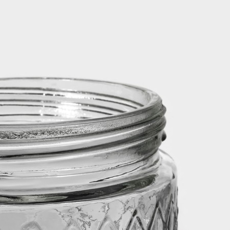 Glass Bank for bulk products with a premium metal cover, 850 ml, 11 × 12 cm-2