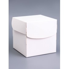 Box for 1 cupcake, white, 10 x 10 x 10 cm, confectionery packaging