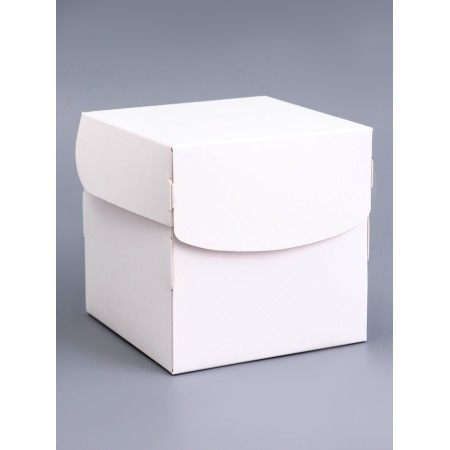 Box for 1 cupcake, white, 10 x 10 x 10 cm, confectionery packaging