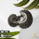 Brooch "Hedgehogs" mini, color of black silver