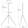 Onkron TS1220 TV stand white 32 "-65" Max.35kg floor
