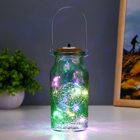 Nightnik "Dellos" LED from Batteries Green 7x7x17.5 cm Risalux-1