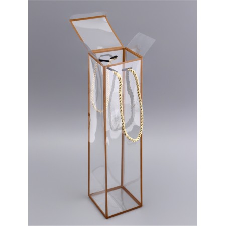 PET box with handles, gold, 9 x 9 x 34 cm-2
