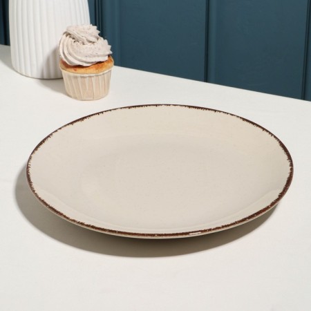 Plate "Pearl", d = 27 cm, beige, porcelain-1