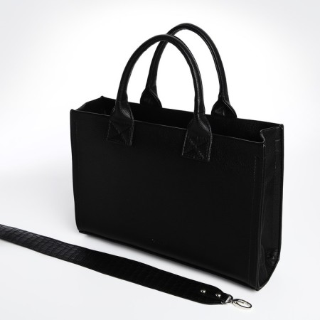 Female bag Textura, tout, average size, black color-4