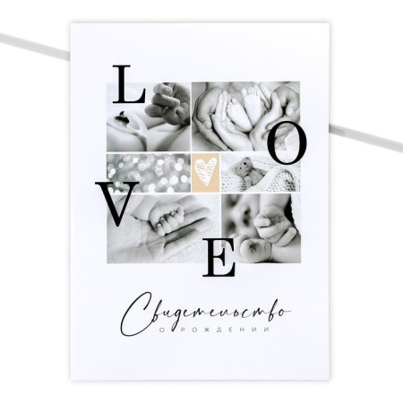 Folder for birth certificate "Love", A4.-1