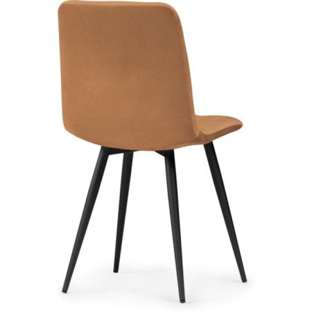 Stool on a metal frame chilli metal/velor, black/brick 44x50x85 cm-3