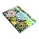Note book A6 96 sheets at the "succulents" point, hard cover, matte lamination, elastic band, offset block 60 g/m2