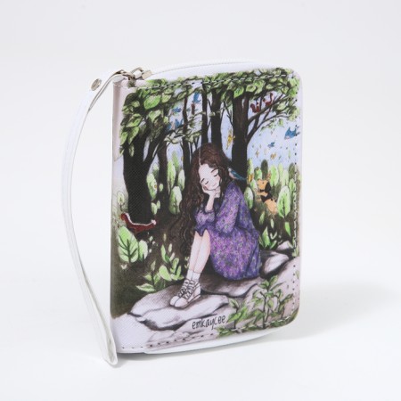 Women's wallet with lightning, colorful color