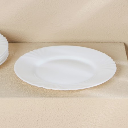 A set of dessert plates Luminarc Cadix, d = 19.5 cm, glass ceramic, 6 pcs, white color-1