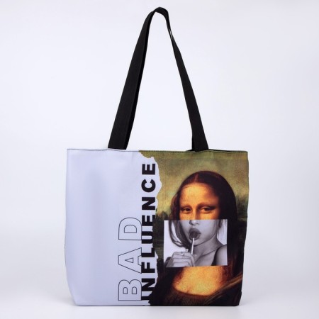 BAD BAD Influence bag without lightning with lining, white/black color-3