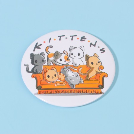 Pocket mirror “Kittens”, d = 7 cm, multi -colored-3
