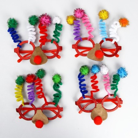 Carnival glasses "bombs" with a nose, color mix-2