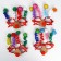 Carnival glasses "bombs" with a nose, color mix