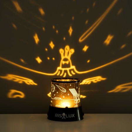 Night-design "Luno Road" LED USB/from batteries black 10.8x10.8x1.5 cm Risalux