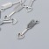 Decor for creativity Metal "arrow with heart-endor" silver G100b599 3x0.8 cm