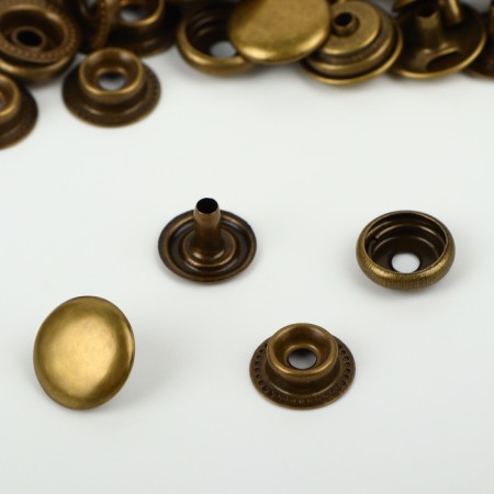 Installation button, omega (o-shaped), iron, d = 12 mm, bronze color-1