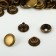 Installation button, omega (o-shaped), iron, d = 12 mm, bronze color