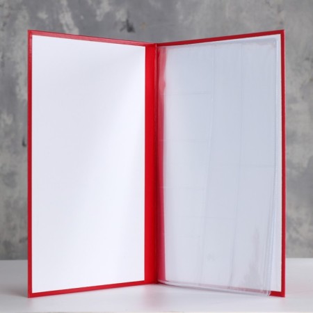 Address folder "family" Bumvinyl, red-1