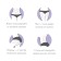 Massage - Chesalka, universal, with a sliding handle, with a suspension, 18.5/44.5 cm, color mix
