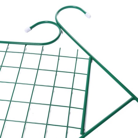 Decorative fence, 90 × 500 cm, 5 sections, metal, green, "rhombus"-8