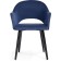 Stol on a metal frame Apr Metal/velor, black/blue 57x57x81 cm