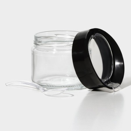 Glass Bank for bulk products with a spoon "Otto", 260 ml-2