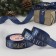 A satin tape with a new year, 25 mm, 23 ± 1 m, dark blue color