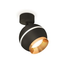 A set of rotary lamp with additional backlight by Ambrella Light, Techno, XM1102004, GU5.3, Black Sand Color Black
