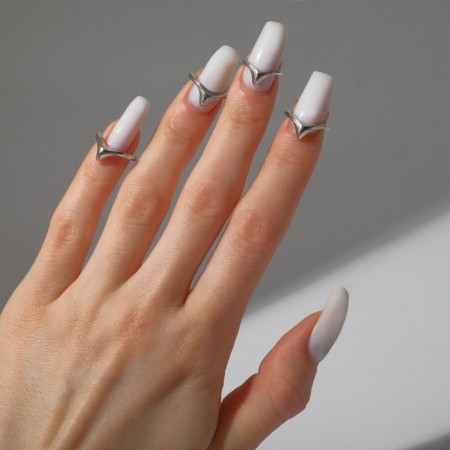 Ring set 4 pieces "claws", size mix, silver color-3
