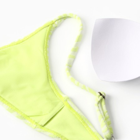 Separate female swimsuit, color geometry on light green, size 46 (m)-7
