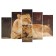 Carty clock is wall-mounted, modular "lioness with a lion cub", silent, 80 x 140 cm