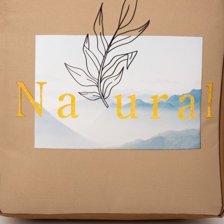 Backpack School Textile Natural, 25x13x37 cm, beige color-4