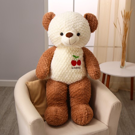 Soft toy "Bear", with a cherry, 105 cm, brown color-4