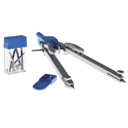 Ready -made Erich Krause University, 3 subjects, 170 mm, metal circa with a maximum radius of 18 cm, sharpener, replaceable stiffle, euro -handle-2
