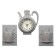 Wall -wall clocks for the kitchen "tea party", silent, kettle 26.5 x 24 cm, gray, aa