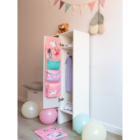 Pockets in the Sadik "Unicorn", 83x24 cm, for a children's cabinet, pink-1