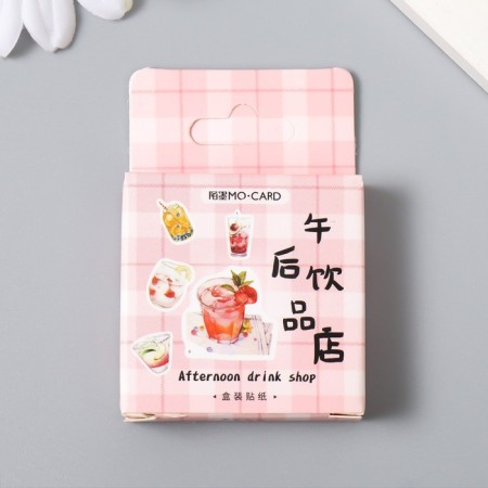 Stickers for creativity "Summer cocktails" set 45 pcs 4.4x4.4x1.1 cm-3