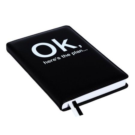 Leduced Diary A5, 160 sheets, Devente.message.ok, hard cover of artificial leather, lies, block 70 g/m2-1