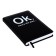 Leduced Diary A5, 160 sheets, Devente.message.ok, hard cover of artificial leather, lies, block 70 g/m2